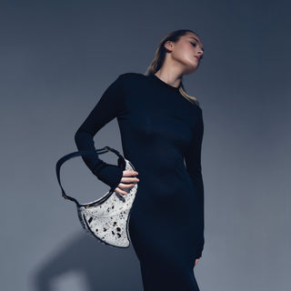 Arcana Dotted Calf Hair Shoulder Bag