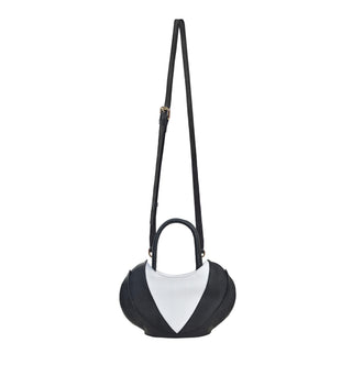 Etherea Leather Mini Bag Black and White